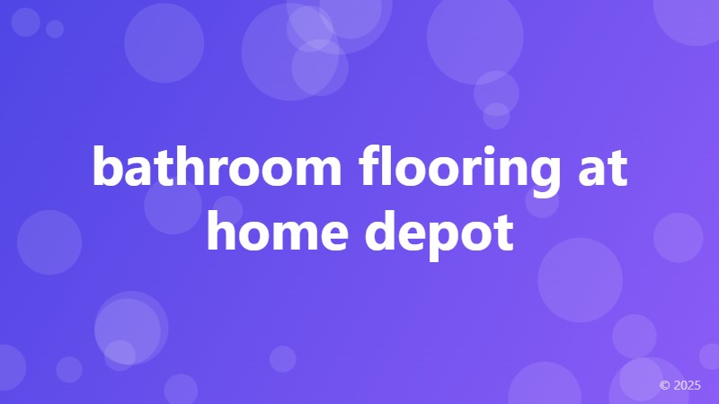 bathroom flooring at home depot