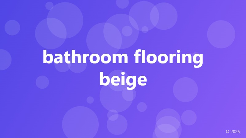 bathroom flooring beige