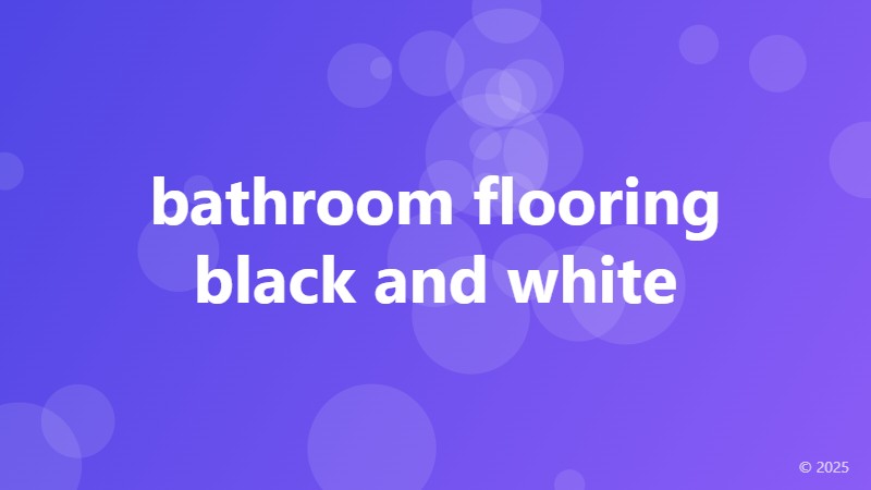 bathroom flooring black and white