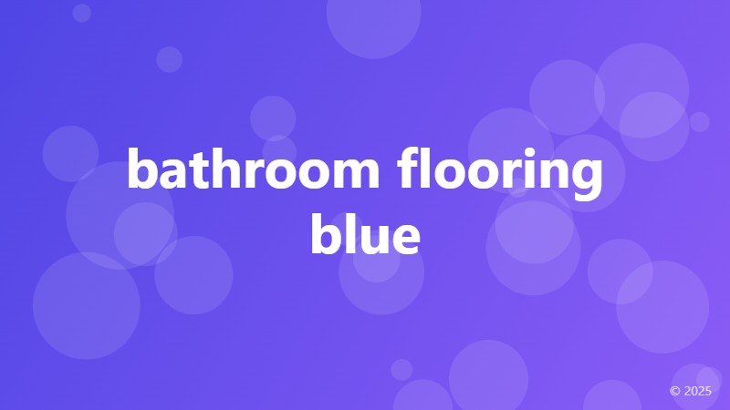 bathroom flooring blue