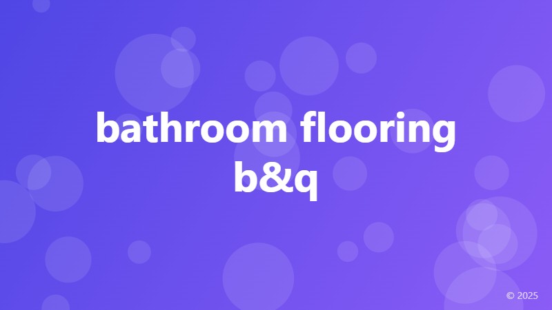 bathroom flooring b&q