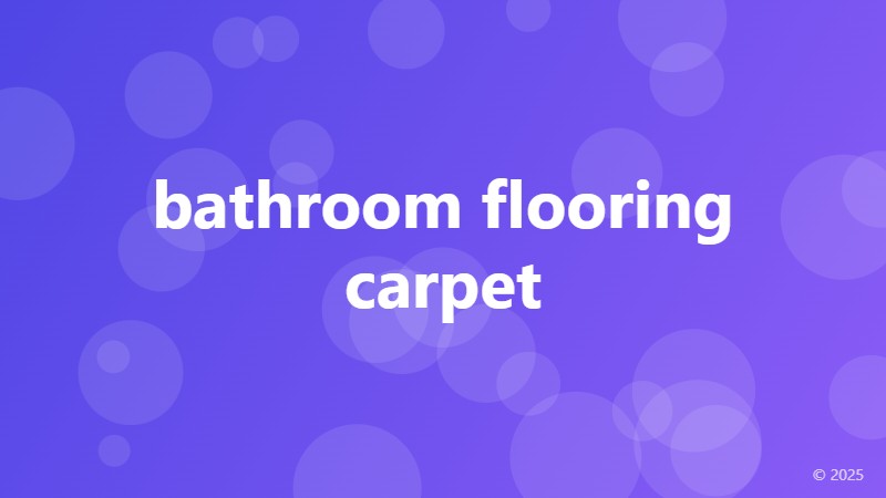 bathroom flooring carpet