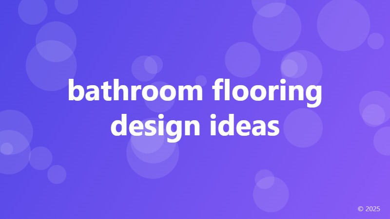 bathroom flooring design ideas