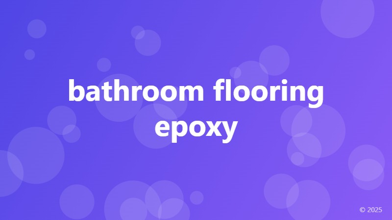bathroom flooring epoxy