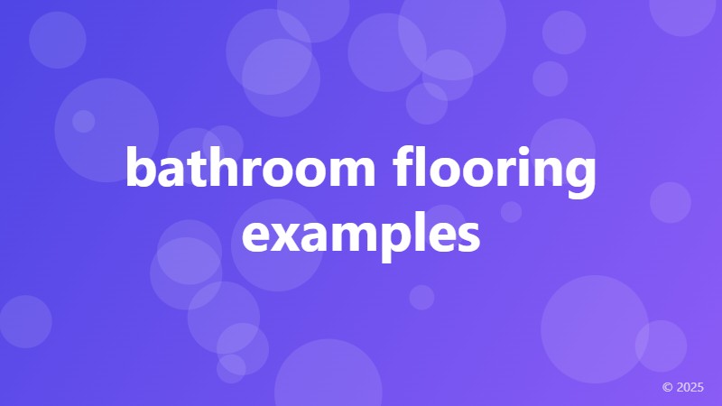 bathroom flooring examples