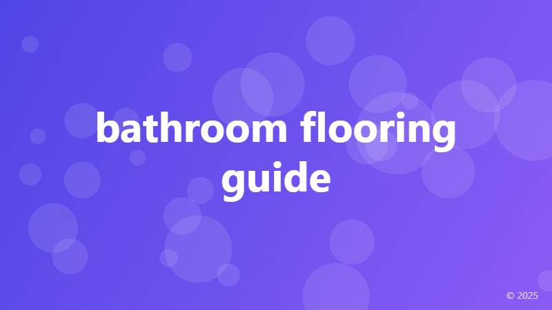 bathroom flooring guide