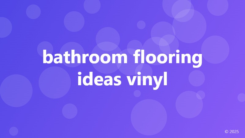 bathroom flooring ideas vinyl