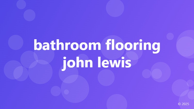 bathroom flooring john lewis