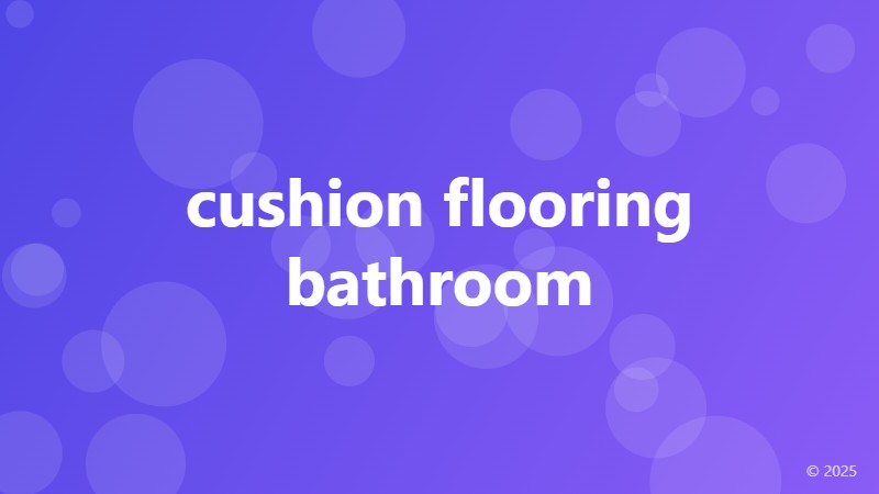 cushion flooring bathroom