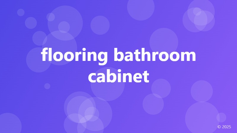 flooring bathroom cabinet