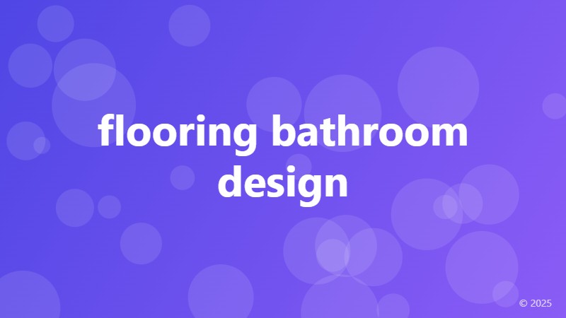 flooring bathroom design