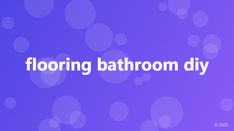 flooring bathroom diy