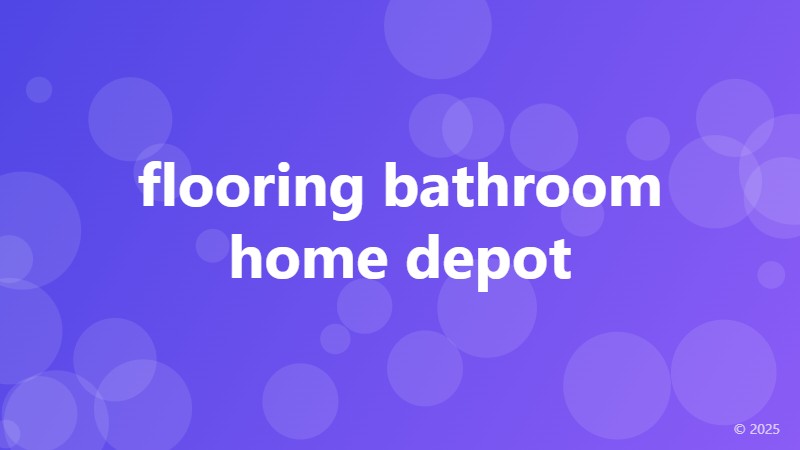 flooring bathroom home depot