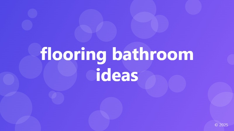 flooring bathroom ideas