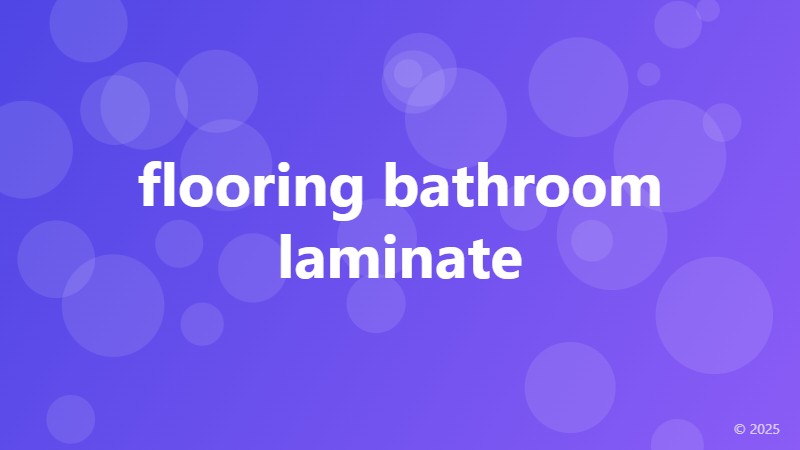 flooring bathroom laminate
