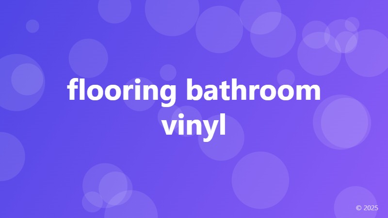 flooring bathroom vinyl