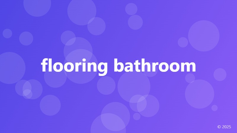 flooring bathroom