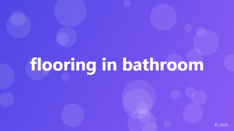 flooring in bathroom