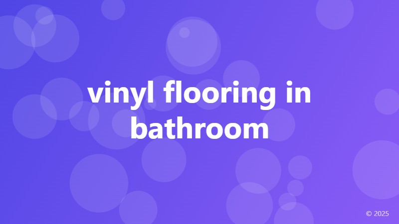 vinyl flooring in bathroom