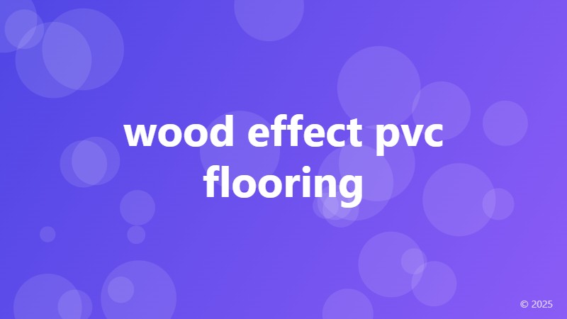 wood effect pvc flooring