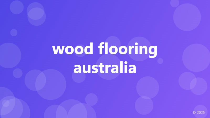 wood flooring australia