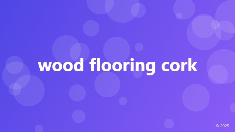 wood flooring cork