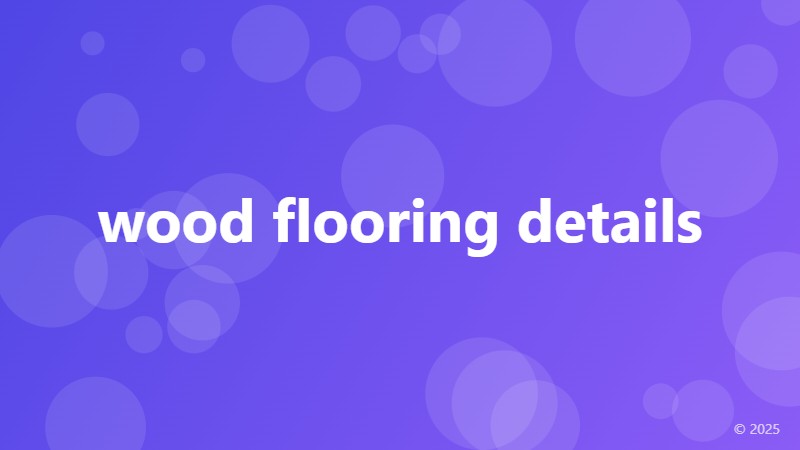 wood flooring details
