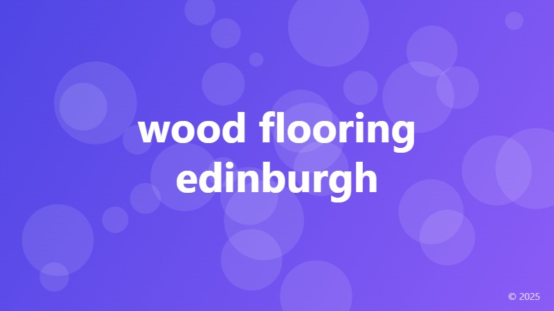 wood flooring edinburgh