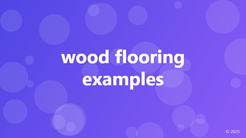 wood flooring examples